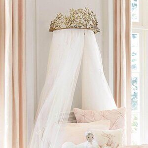 Monique Lhuillier Gold Vine Cornice & Embroidered Sheers from Pottery Barn
